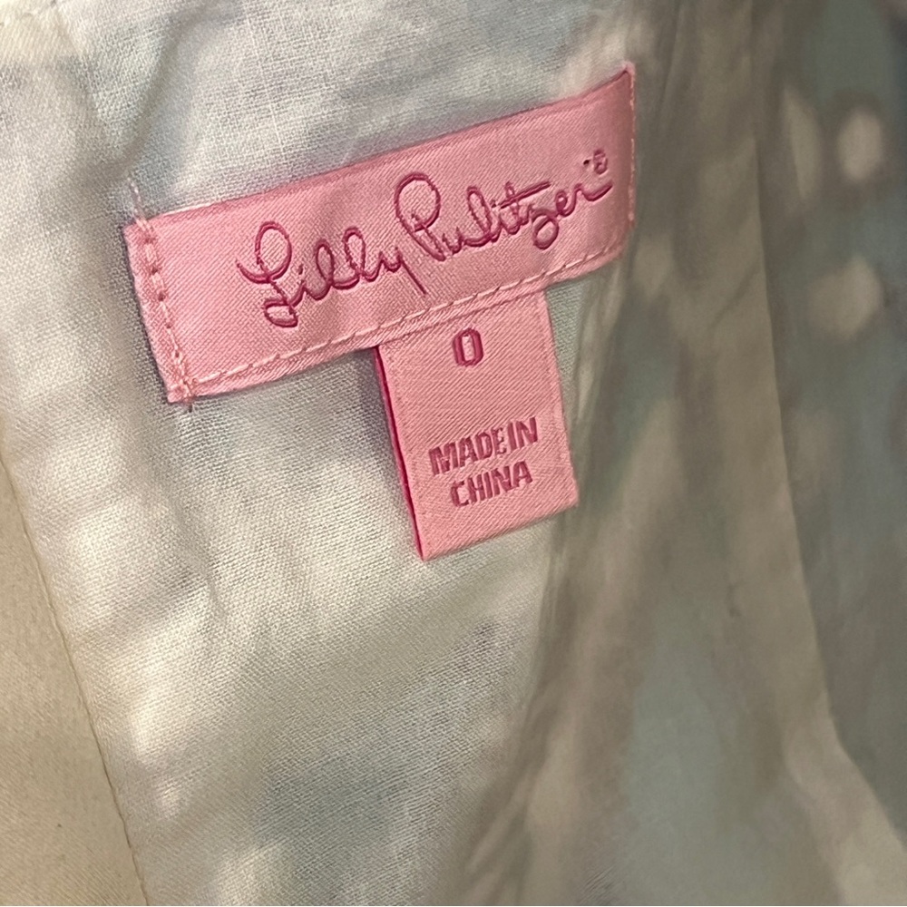 Lilly Pulitzer Eaton shift dress in the 'Montauk Seafoam' print with gold tassel - Picture 7 of 12
